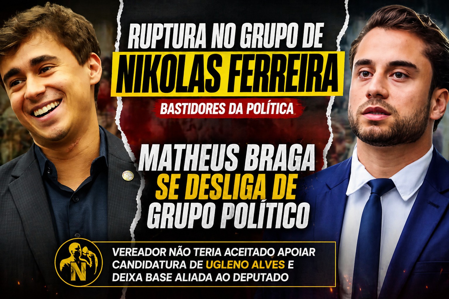 ROMPIMENTO - Vereador Matheus Braga se afasta de grupo ligado a Nikolas Ferreira após divergências políticas