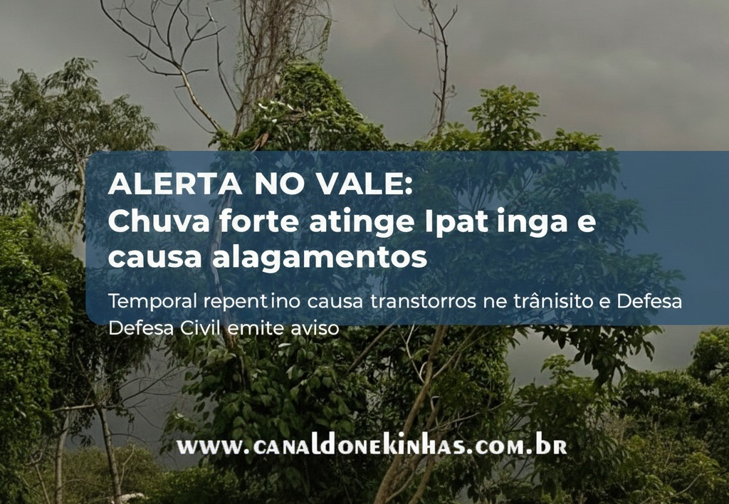 Alerta no Vale: Temporal atinge Ipatinga e causa pontos de alagamento no início da noite desta terça (10)
