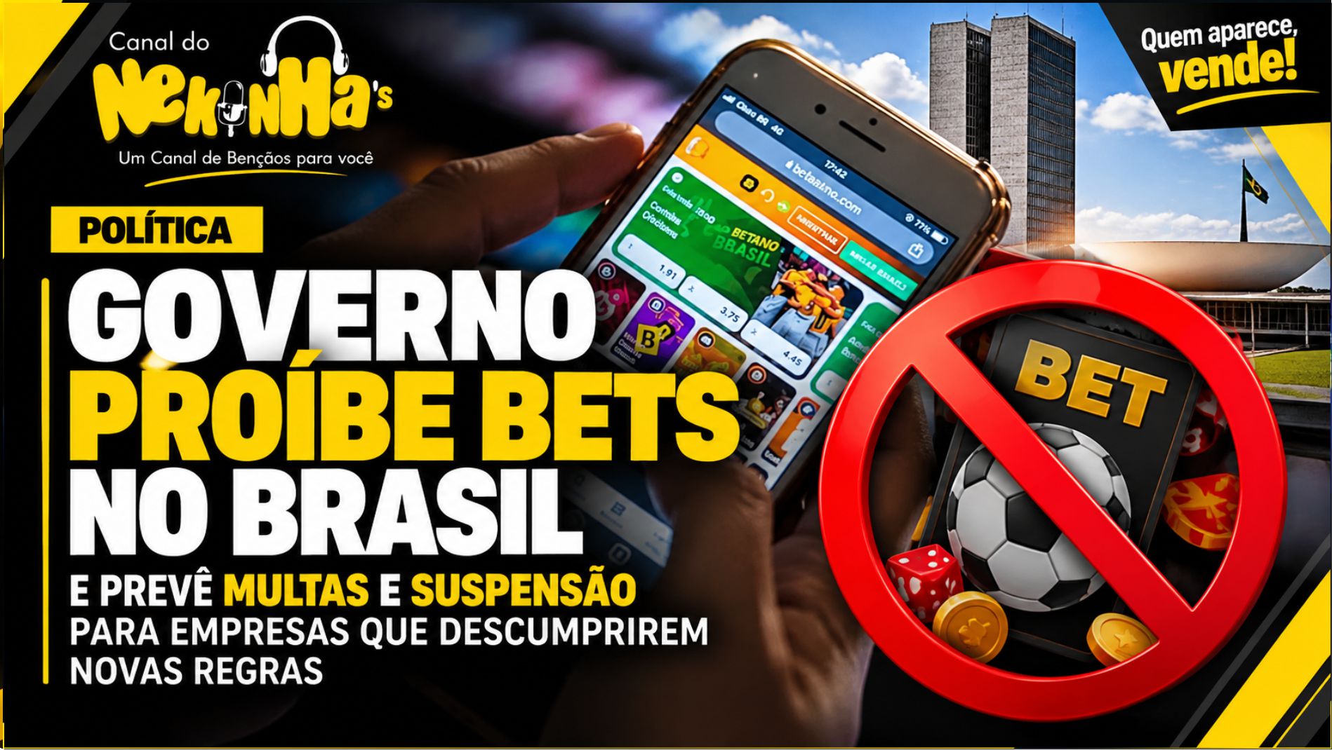 Governo proíbe bets no Brasil e prevê multas e suspensão para empresas que descumprirem novas regras