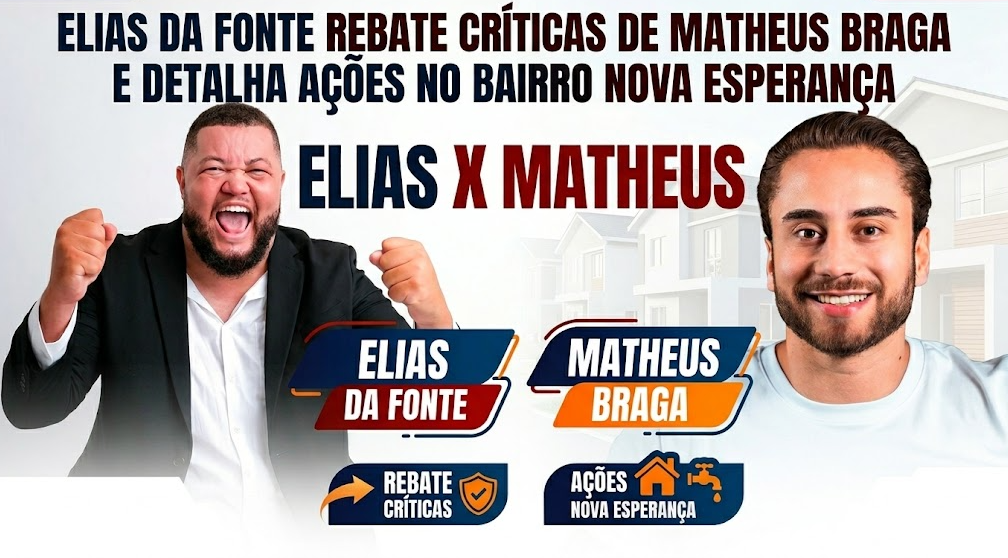 Embates em Ipatinga: Elias da Fonte rebate críticas de Matheus Braga e detalha ações no bairro Nova Esperança