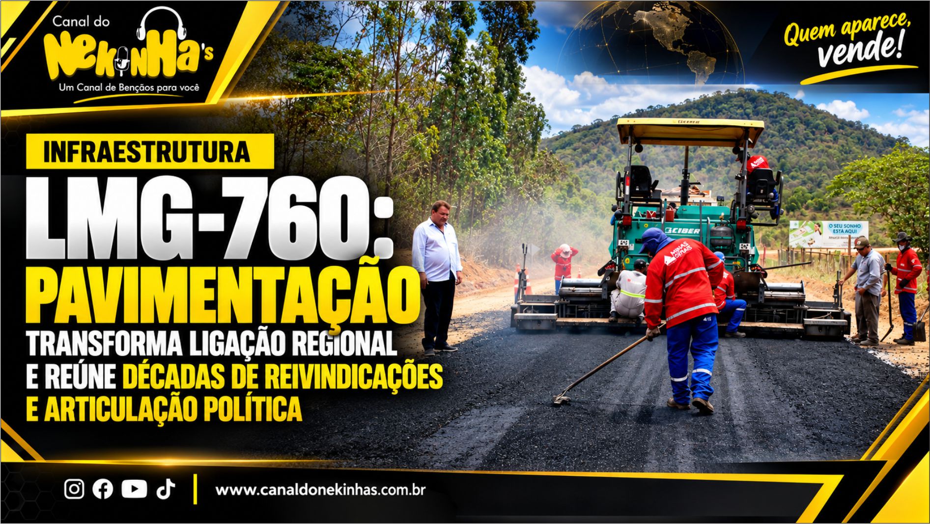 LMG-760: pavimentação transforma ligação regional e reúne décadas de reivindicações e articulação política