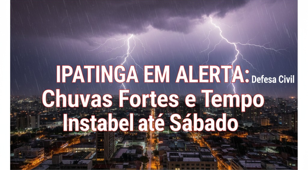ALERTA!!! A CHUVA CONTINUA . Defesa Civil de Ipatinga Preve Chuvas Fortes e Tempo Instável até Sábado