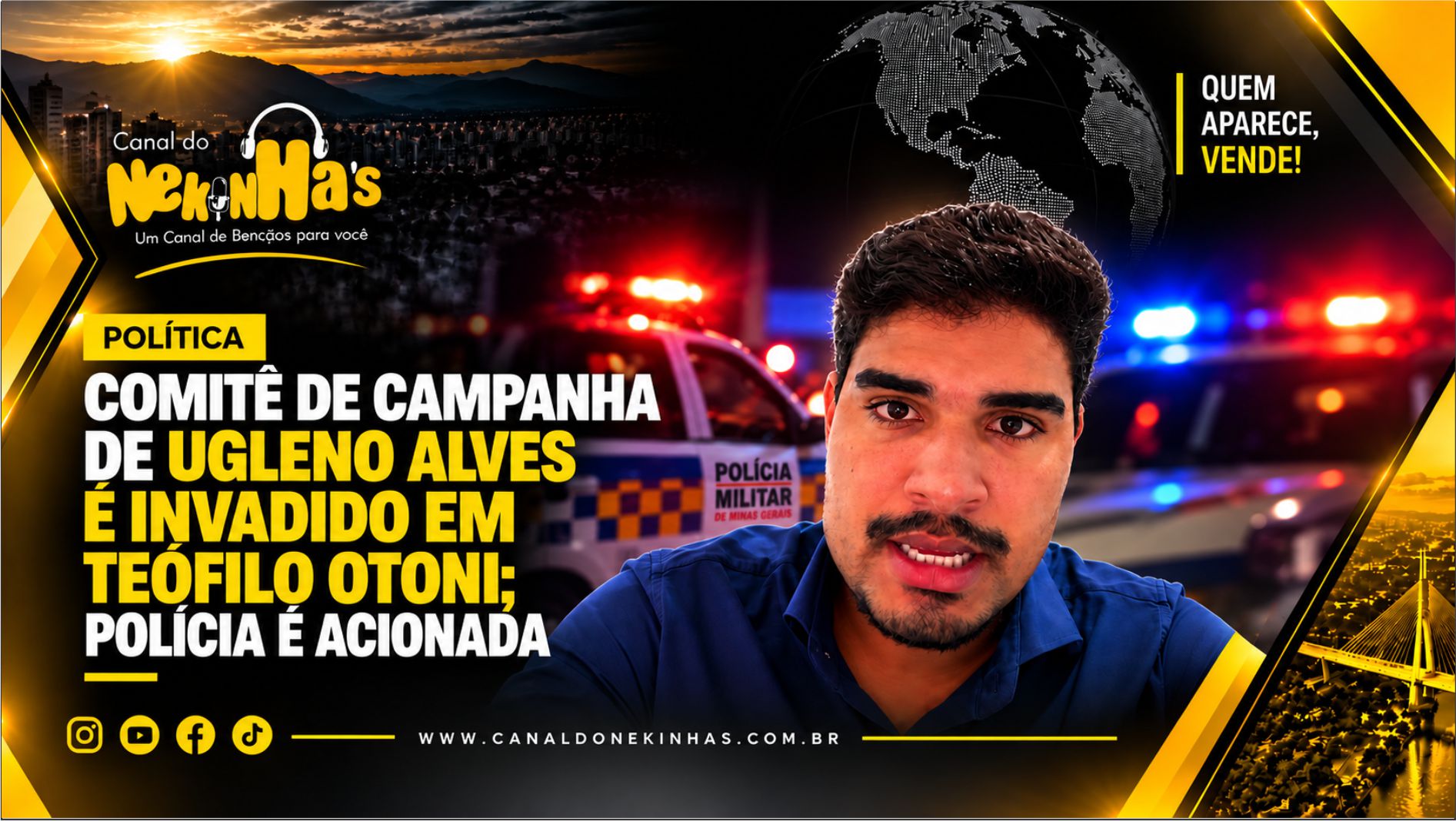 Comitê de campanha de Ugleno Alves é invadido em Teófilo Otoni; polícia é acionada