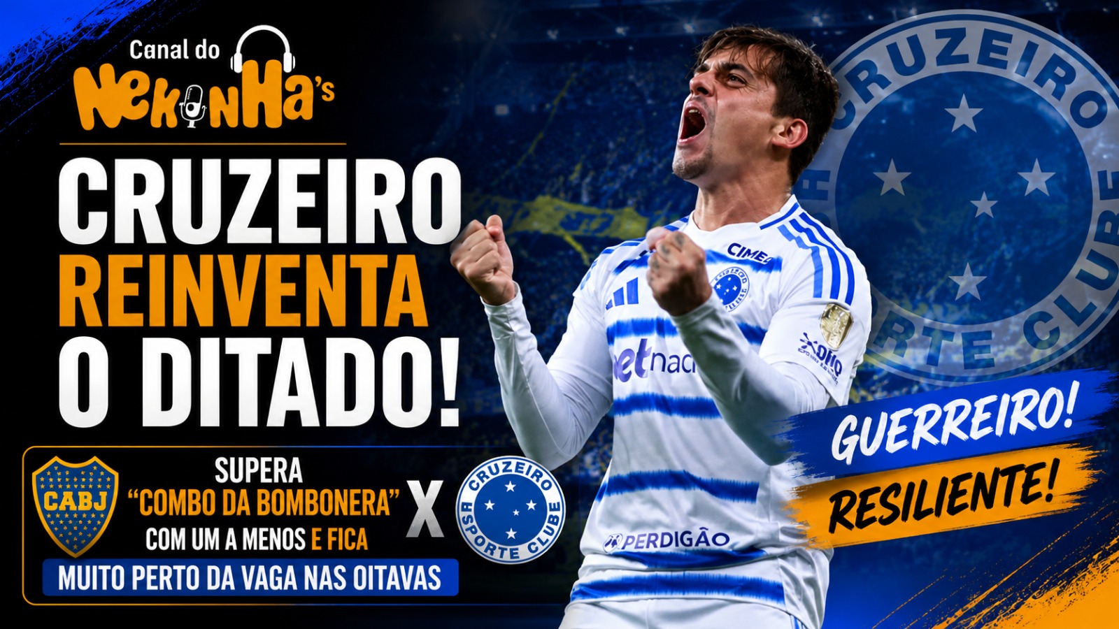 CRUZEIRO REINVENTA O DITADO, SUPERA "COMBO DA BOMBONERA" COM UM A MENOS E FICA MUITO PERTO DA VAGA NAS OITAVAS