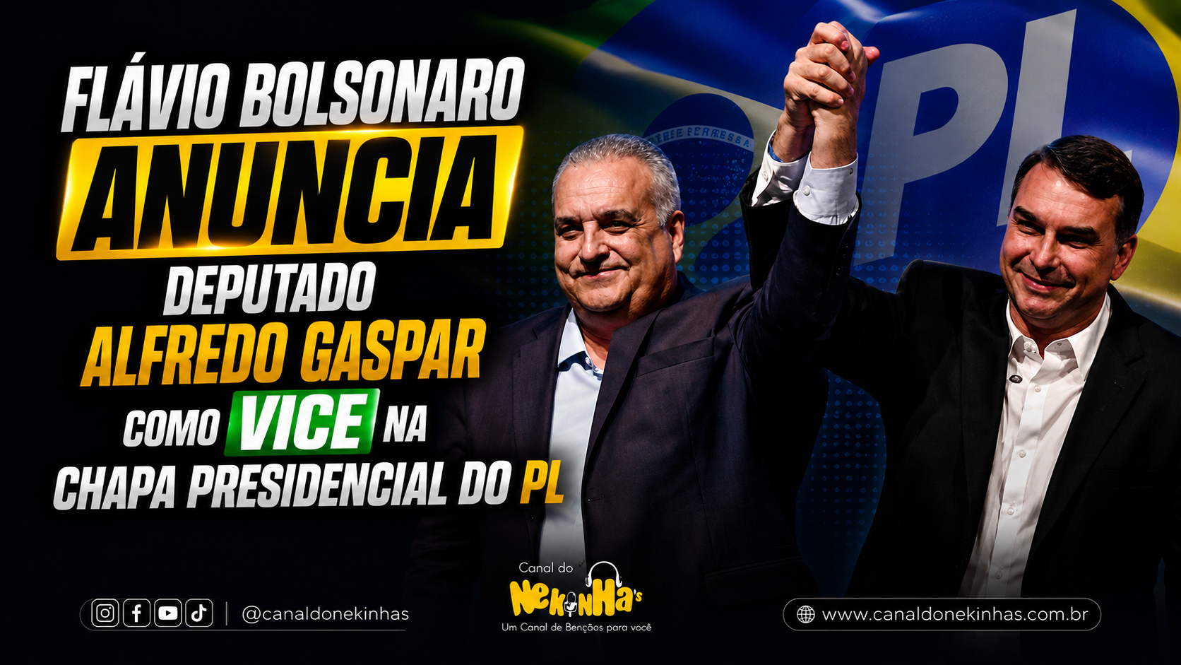 Flávio Bolsonaro Anuncia Deputado Alfredo Gaspar como Vice na Chapa Presidencial do PL
