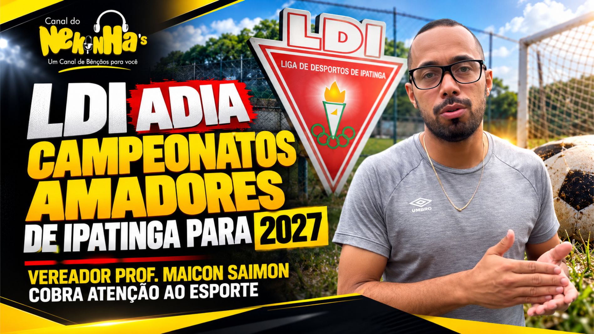 LDI adia campeonatos amadores de Ipatinga para 2027; vereador Prof. Maicon Saimon cobra atenção ao esporte