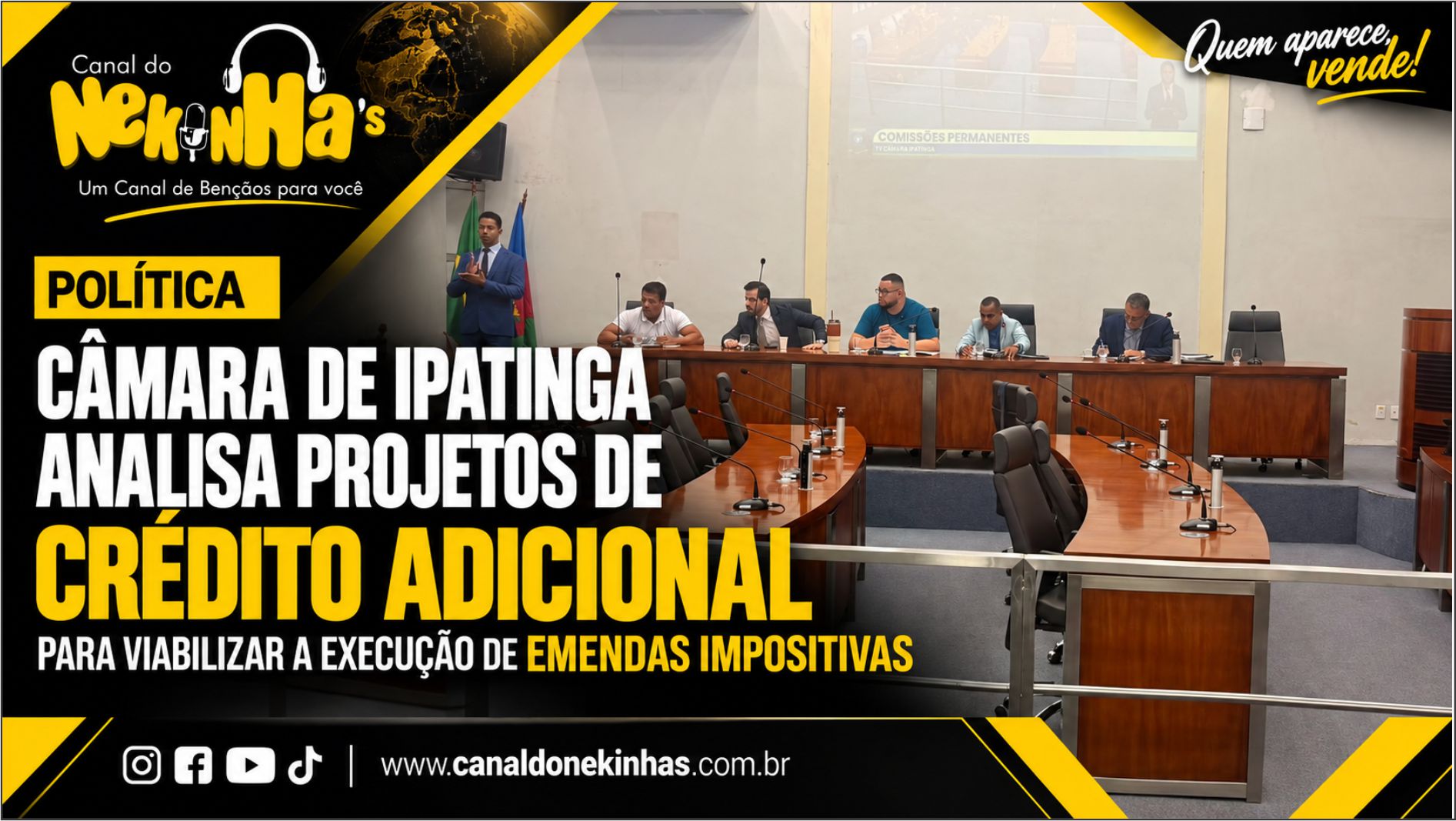 ​Câmara de Ipatinga analisa projetos de crédito adicional para viabilizar execução de emendas impositivas