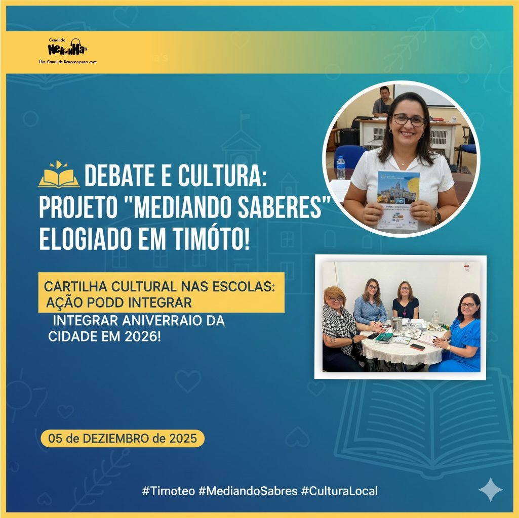 DEBATE E CULTURA: Projeto 'Mediando Saberes' é Elogiado pela Educação e Pode Entrar no Aniversário de Timóteo em 2026!