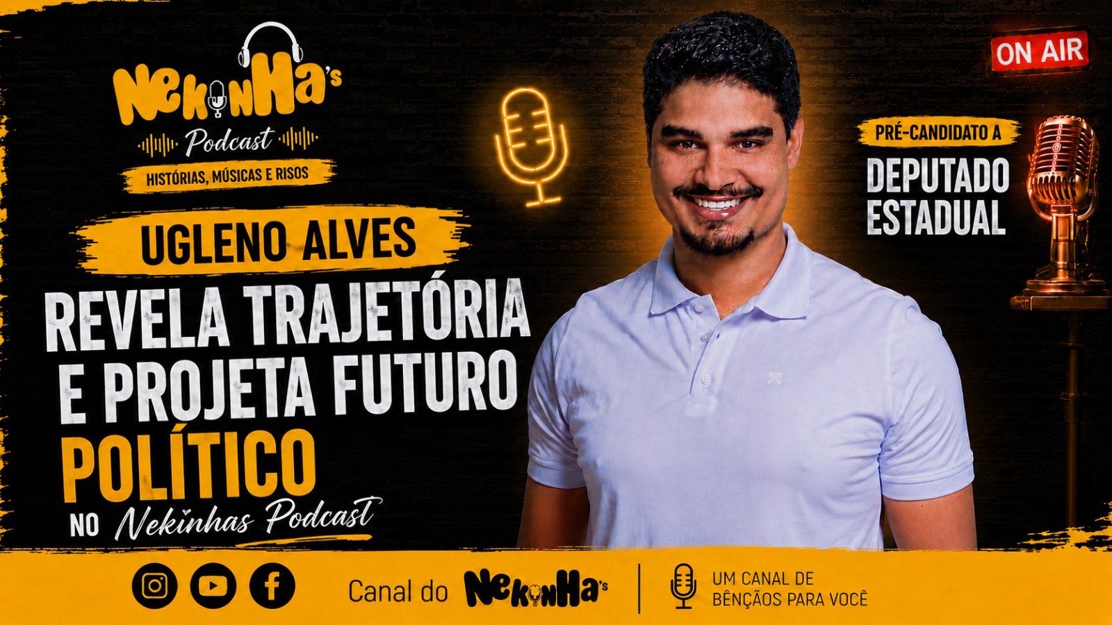 Ugleno Alves Revela Trajetória e Projeta Futuro Político no Nekinhas Podcast