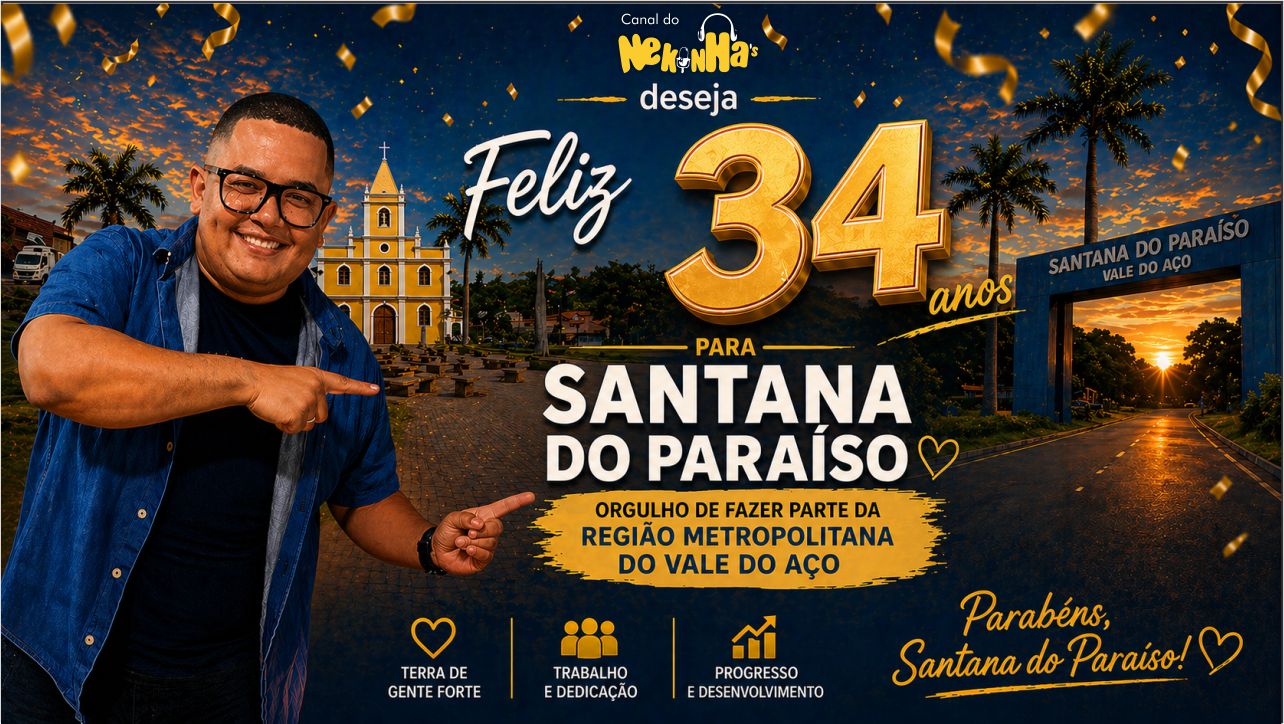 Santana do Paraíso celebra 34 anos de história, crescimento e orgulho no Vale do Aço